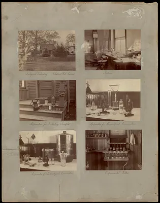 Metropolitan Water Works Miscellaneous, Chestnut Hill Reservoir, biological laboratory building (exterior and interior); instruments and apparatus, Brighton, Mass., Nov. 1892