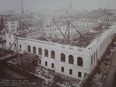 U.S. Mint Building New, Philadelphia, PA, from South West