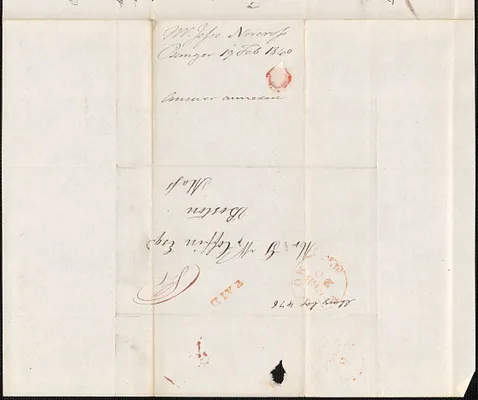 Jesse Norcross to George Coffin, 19 February 1840