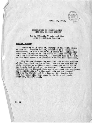 Memorandum of Conversation with Secretary of State Dean Acheson and Charles Murphy