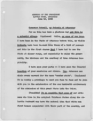 Address at Little Rock, Arkansas