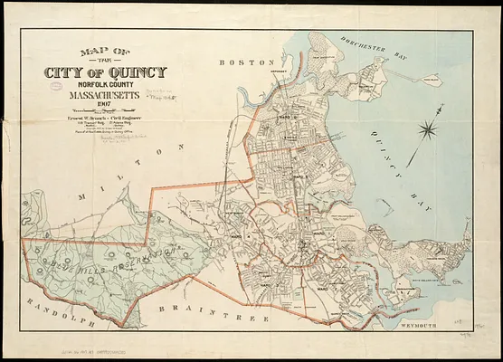 Map of the city of Quincy, Norfolk County, Massachusetts, 1907