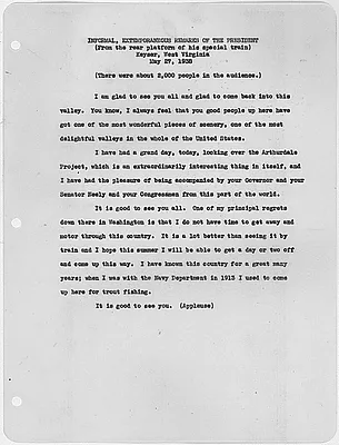 informal extemporaneous remarks of the President in Keyser, West Virginia