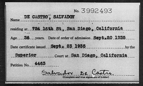 De Castro, Salvador - 1935