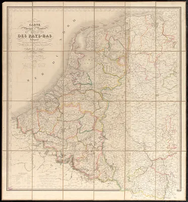 Carte physique et routière du royaume des Pays-Bas