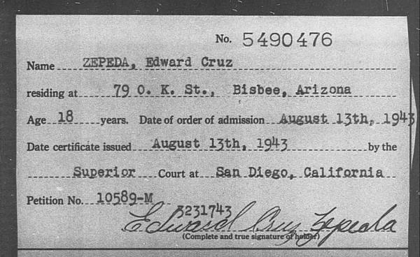 Zepeda, Edward Cruz - 1943