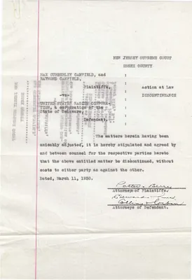 Copies of Court Documents, March 11, 1930