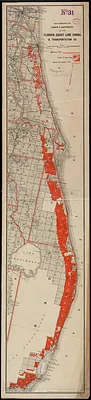 Map showing the lands & waterway of the Florida Coast Line Canal & Transportation Co