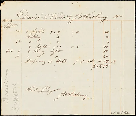 Miscellaneous household receipts