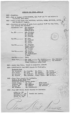 Schedule for Departing Key West, Florida
