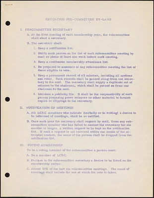 Education Subcommittee By-Laws