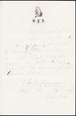 Civil War enlistment paper