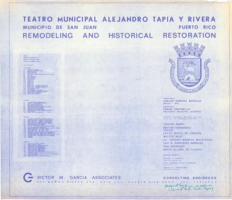 Teatro Municipal Alejandro Tapia y Rivera, Municipio de San Juan, Puerto Rico