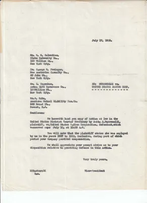 Letters Sent to W.H. Galentine, George W. Pesinger, L. Ingraham, M. Kohn, July 17, 1935