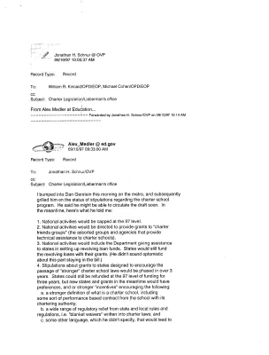 Lieberman Charter Schools Bill