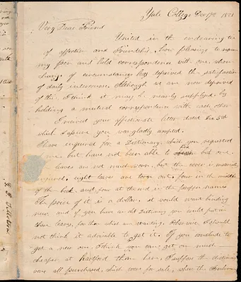 Letter from George Jeffrey Tillotson, [New Haven], to Amos Augustus Phelps, 1821 December 17