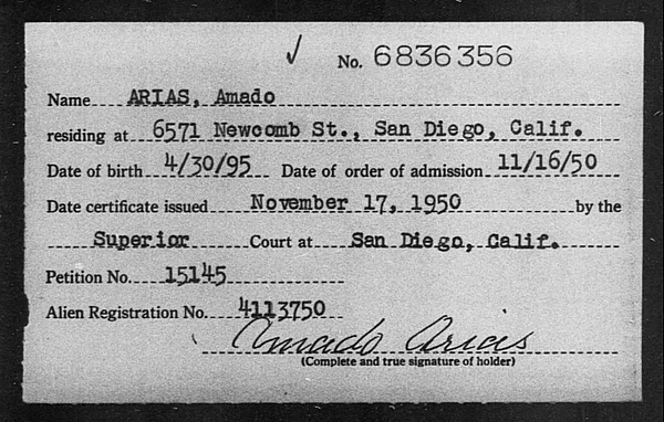 Arias, Amado - 1950