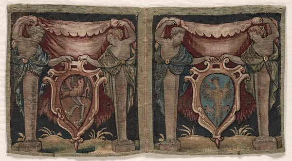 Fragment of Two-Sectioned Tapestry Border