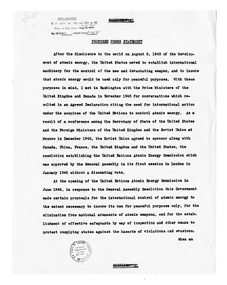 Proposed Press Statement