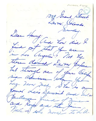 Letter from Myra Hornbuckle to Harry S. Truman