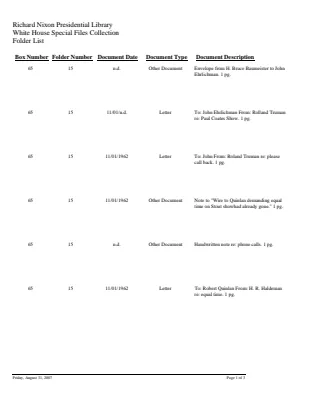 WHSF: Returned, 65-15