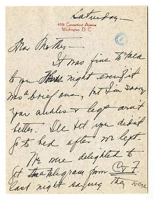 Letter from Bess W. Truman to Madge Gates Wallace