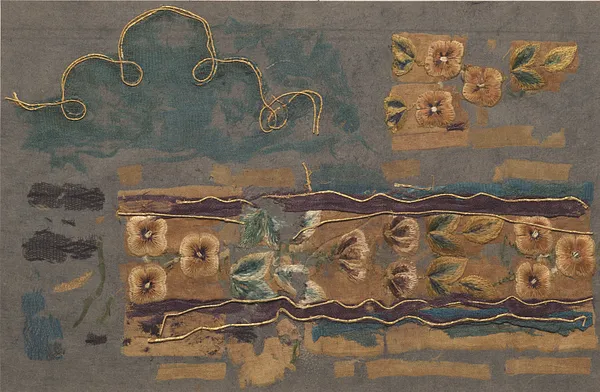 Embroidered Fragments Mounted as One