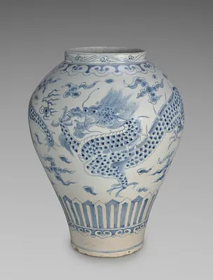 Jar with Dragon Design