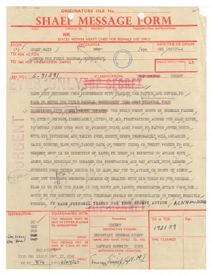 Cable, Dwight D. Eisenhower to Bernard Montgomery