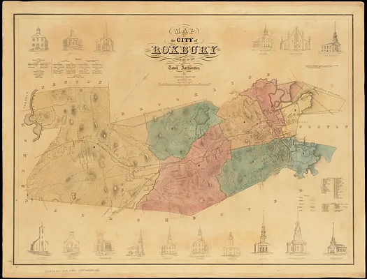 Map of the city of Roxbury