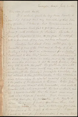 Letter from Samuel May, Leicester, Mass., to Richard Davis Webb, July 3, 1866