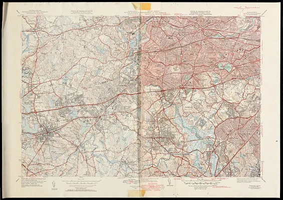 Natick and Newton quadrangles, Massachusetts
