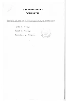 Letters from President Harry S. Truman to Frank Waring, John S. Young, and Francisco A. Delgado, with Related Material