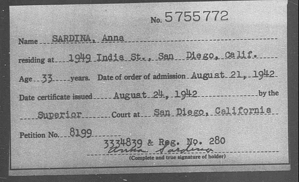 Sardina, Anna - 1942