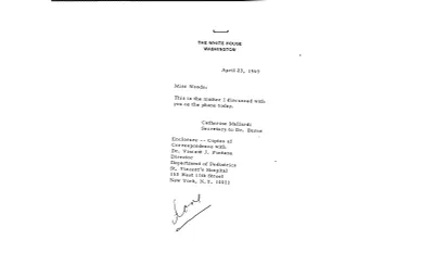 Rose Mary Woods Name/Subject File: Autograph Requests--Policies