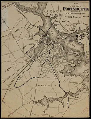 Map of the city of Portsmouth