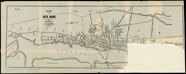 Map of Bath, Maine