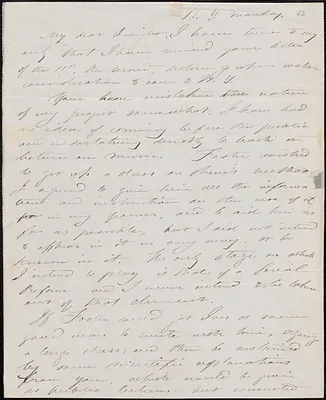 Albert Brisbane autograph letter signed to John Sullivan Dwight, New York, [December 15, 1845]