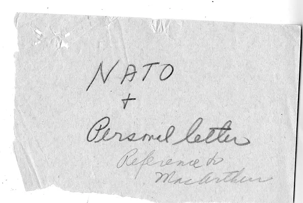 Correspondence Between President Harry S. Truman and General Dwight D. Eisenhower