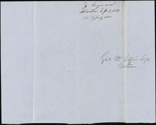 Z. Ingersoll to George Coffin, 1 July 1851