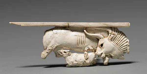 Decorative Plaque: Cow Nursing Its Calf