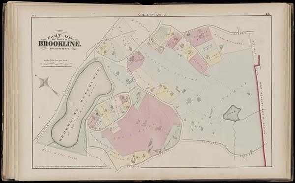 Atlas of the town of Brookline, Massachusetts