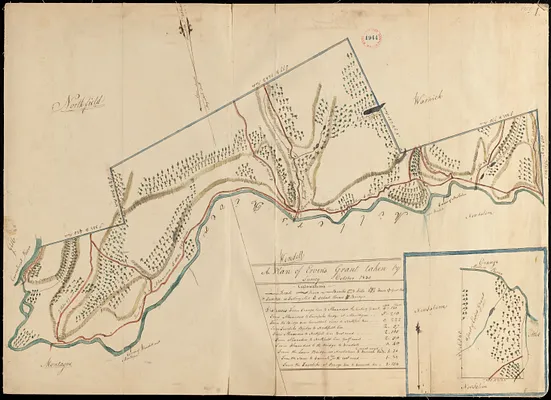 Plan of Erving's Grant (Erving), surveyor's name not given, dated October 1830