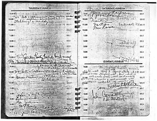 Lyndon Johnson's 1947 Desk Diary, beginning 6/12/1947