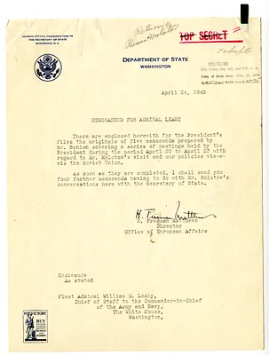 Correspondence Between President Harry S. Truman and Marshal Joseph Stalin, with Related Material