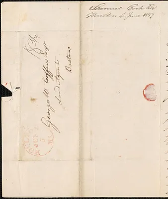 Samuel Cook to George Coffin, 4 June 1837