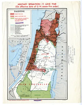 Map, Military Situation in Palestine