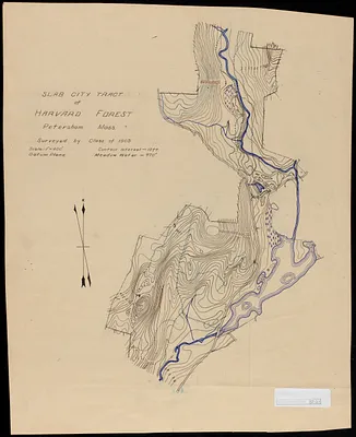 Slab City 1909 Topographic Map of Compartments III - VII