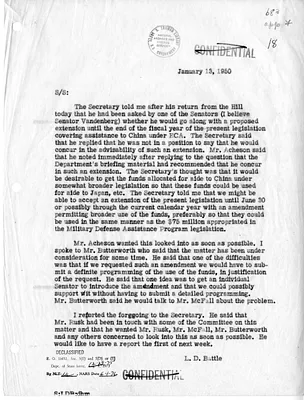 Memorandum from Lucius D. Battle to Secretary of State Dean Acheson