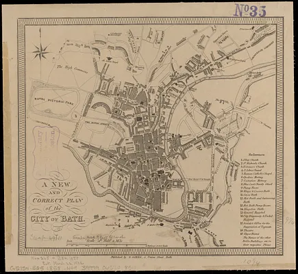 A new and correct plan of the city of Bath